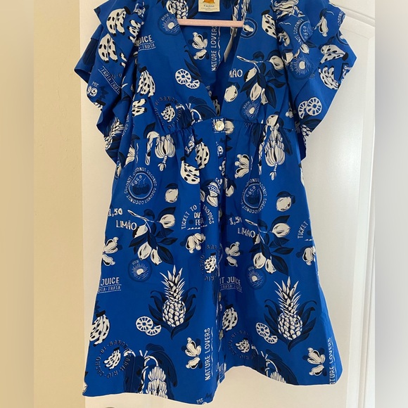 Anthropologie x Farm Rio Flutter-Sleeve Babydoll Mini Dress - Picture 5 of 7